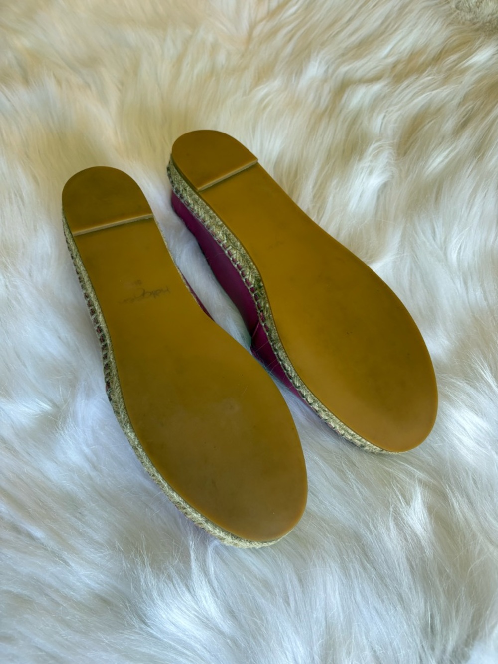 HALOGEN Magenta/Pink Leather Espadrille Flats Women’s size 9M - Picture 3 of 6